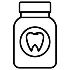 Outline Dental powder icon