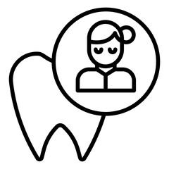 Outline Woman Dentist icon