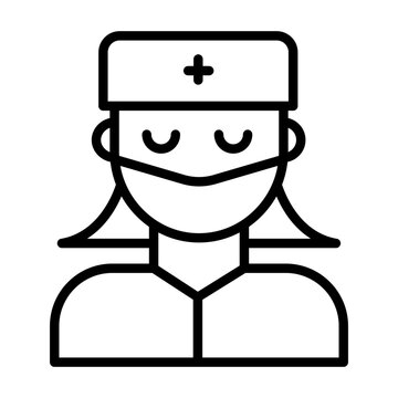 recommend clip art: Outline Woman Doctor icon