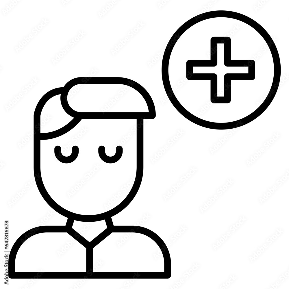 Canvas Prints outline medical student icon