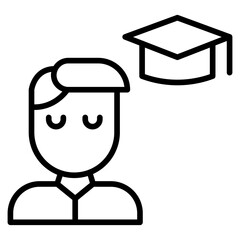 Outline Degree Holder icon