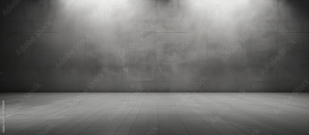 Fototapete minimalist design with abstract gradient backdrop in an open room