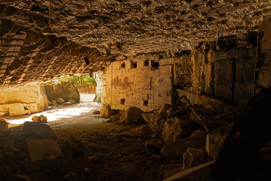 ruins of the headquarter of Hitler called wolfs lair or in german Wolfsschanze near Ketrzyn in Poland