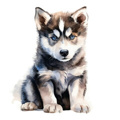 Fototapeta premium siberian husky puppy
