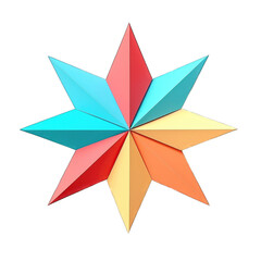 Obraz premium Origami Ninja Star isolated on transparent background