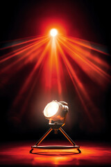 Bright stage spotlight, with space for text