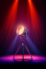Bright stage spotlight, with space for text