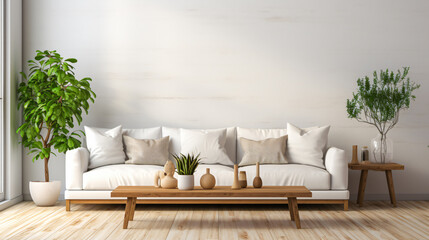Fototapeta na wymiar Modern living room im modern bright light design