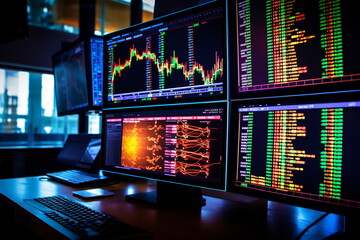 Display of Stock market quotes on the computer monitors