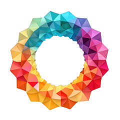 Origami Wreath isolated on transparent background