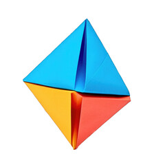 Origami Dreidel isolated on transparent background