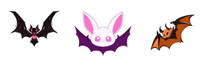 Obraz premium Halloween Bat logo 2D