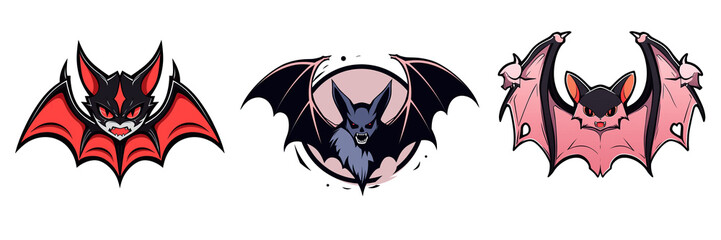 Obraz premium Halloween Bat logo 2D