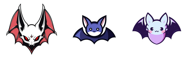 Obraz premium Halloween Bat logo 2D