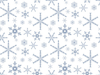 Winter snowflake pattern. Seamless vector illustration for textile, bedding, tablecloth