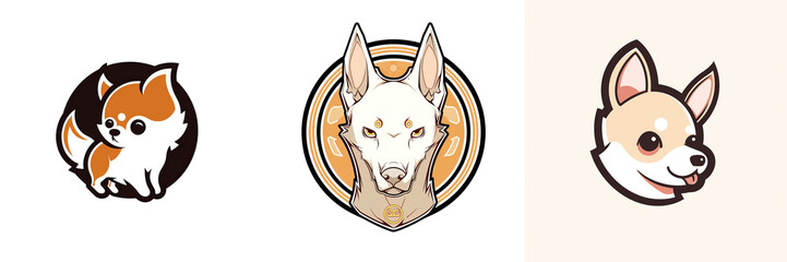 Fototapeta premium Dog Puppy Logo 2D