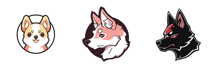 Obraz premium Dog Puppy Logo 2D