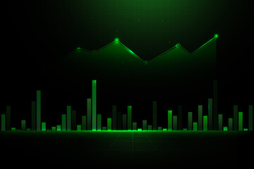 Green digital economy concept and business growth background