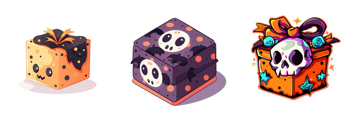 Halloween Gift boxes Logo  2D