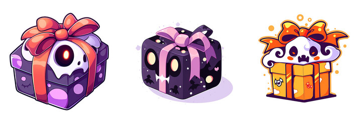 Halloween Gift boxes Logo  2D