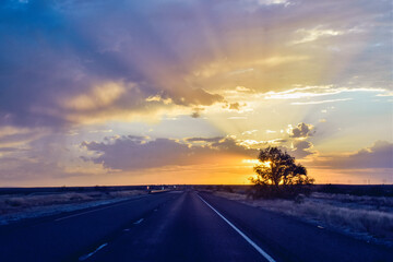 Sunset at I-10 Near Van Horn, TX © Enrique