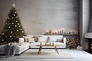 Adorned Christmas Tree Inside Living Room