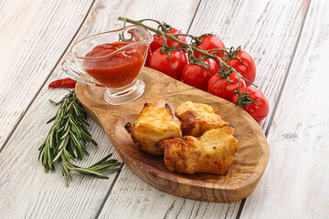 Chicken breast shashlik - grilled meat