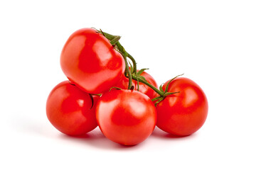 Tomatoes isolated on white background.