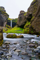waterfall in the mountains