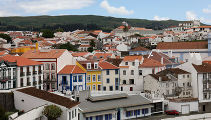 Fototapeta na wymiar View of the city of Angra do Heroísmo Azores.