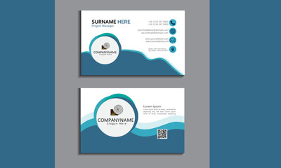 Organic shaped stylish official visiting card design for small ,lage, corporate etc .business with two color variation .
