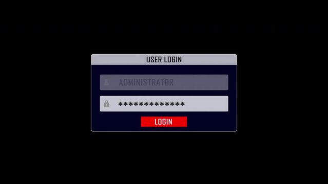 PASSWORD CRACKED Text on Alpha Channel, Animation, Loop
