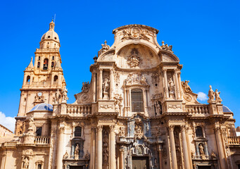 Fototapeta na wymiar Saint Mary Cathedral in Murcia city, Spain