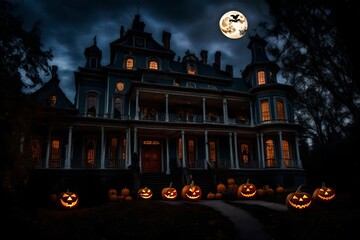 Full Moon Frights Creepy Pumpkins and Haunted Mansions