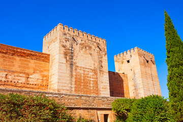 Alcazaba fortress at Alhambra Palace complex, Granada