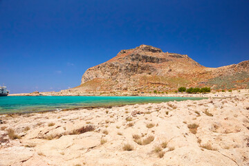 The island Gramvousa and the bay Balos