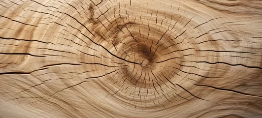 Foto op Aluminium Cut of a Ash tree texture. Ash Wood texture background. Horizontal format banners poster. Texture photo AI generated © Magiurg