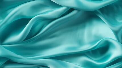 Obraz premium Waves of luxury in aquamarine. Silky and shiny. Perfect for celebrations.
