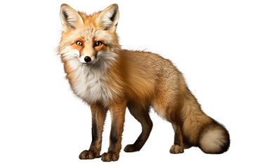 Fototapeta premium Red fox, looking in to camera, full body