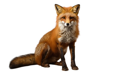 Fototapeta premium Red fox, looking in to camera, full body
