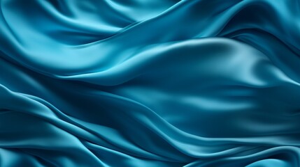 Fototapeta premium Waves of azure charm. Silky smooth and shiny. A designer's paradise.