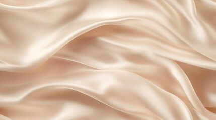 Obraz premium Beige elegance in fabric. Gentle waves and shine. Celebrate design with style. Perfect for luxury projects.