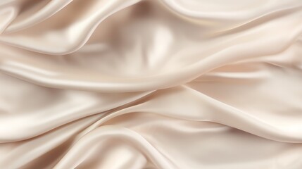 Obraz premium Beige fabric wonder. Gentle waves on a shiny backdrop. Perfect for festive designs. A touch of sophistication.