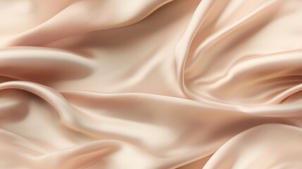 Beige fabric charm. Gentle wavy and shiny. A backdrop for design dreams. Dive into elegance.