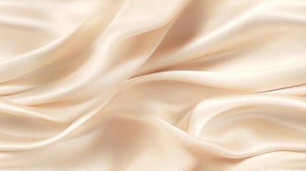 Fototapeta premium Beige satin dreams. Dive into luxury. Perfect for sophisticated occasions. Waves of beauty.
