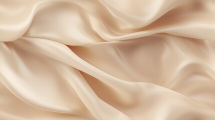 Obraz premium Beige fabric wonder. Gentle waves on a shiny surface. Celebrate design with grace. Dive into elegance.
