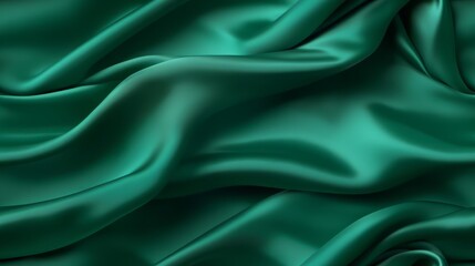 Obraz premium Waves of emerald luxury. Silky and shimmering. A touch of elegance for projects. Dive into sophistication.
