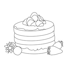 cake on a white background