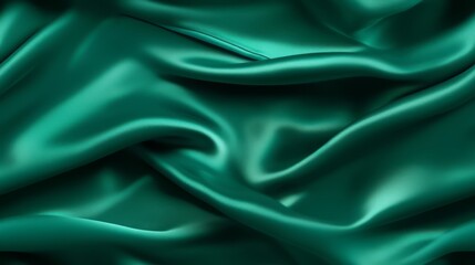 Obraz premium Dive into emerald beauty. Waves of satin elegance. Perfect for grand designs. A touch of sophistication.