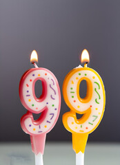 number &acute;99&acute; BIRTHDAY CANDLE v3 -  created by AI